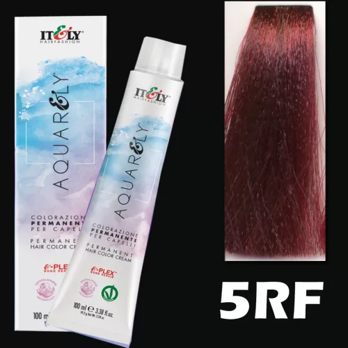 AQUARELY E-PLEX 5RF 5.5 100ml Tüzes Piros Világosbarna Hajfesték