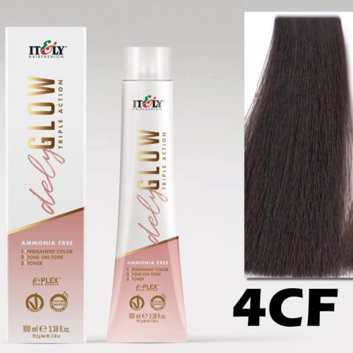 Itely DELYGLOW 4CF (4.72) 100ml Kávébarna Középbarna Ammónia, ppd, rezorcin mentes