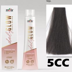   Itely DELYGLOW 5CC (5.11) 100ml intenzív hamvas világosbarna hajfesték ammónia, ppd, rezorcin mentes