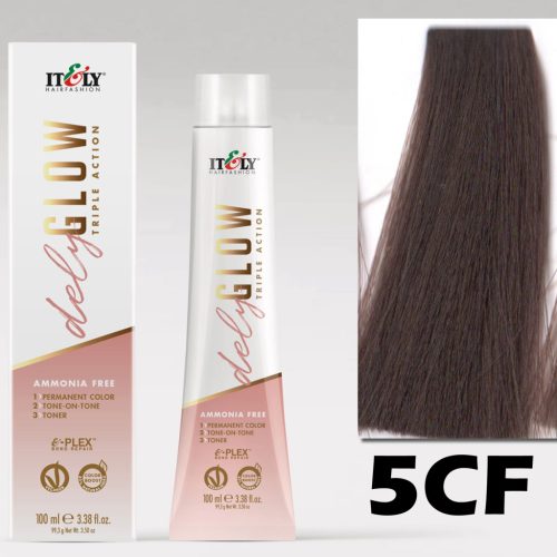 Itely DELYGLOW 5CF (5.72) 100ml Kávébarna Ammónia, ppd, rezorcin mentes