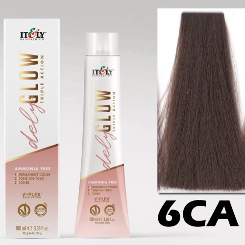 Itely DELYGLOW 6CA (6.73) 100ml Karamell Sötétszőke Ammónia, ppd, rezorcin mentes