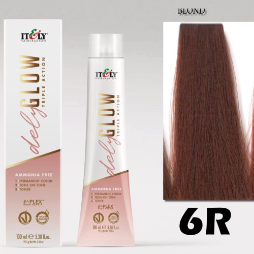 DELYGLOW 6R (6.4) 100ml réz sötétszőke ammónia