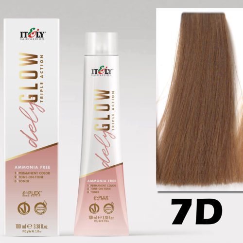 DELYGLOW 7D (7.3) 100ml arany-közép szőke hajfesték ammónia