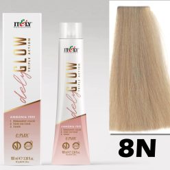   Itely DELYGLOW 8N (8.0) 100ml világos szőke hajfesték ammónia, ppd, rezorcin mentes