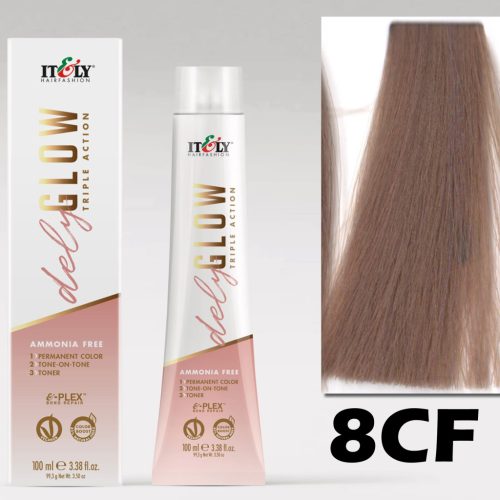 DELYGLOW 8CF (8.72) 100ml kávébarna világos szőke hajfesték ammónia