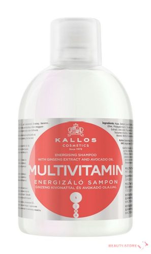  KALLOS KJMN MULTIVITAMIN ENERGIZÁLÓ SAMPON GINZENG KIVONATTAL ÉS AVOKÁDÓ OLAJJAL 1000ml