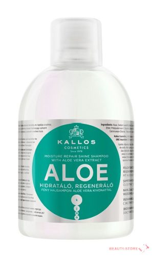 KALLOS KJMN HIDRATÁLÓ, REGENERÁLÓ FÉNY HAJSAMPON ALOE VERA KIVONATTAL 1000ml