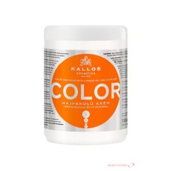    KALLOS KJMN COLOR HAJPAKOLÓ KRÉM LENMAGOLAJJAL ÉS UV FILTERREL FESTETT, TÖREDEZETT HAJRA 1000ml