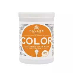    KALLOS KJMN COLOR HAJPAKOLÓ KRÉM LENMAGOLAJJAL ÉS UV FILTERREL FESTETT, TÖREDEZETT HAJRA 1000ml