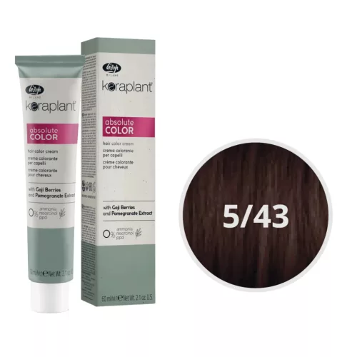 Lisap Keraplant Absolute Color hajfesték  5/43 - Medium Makadámdió