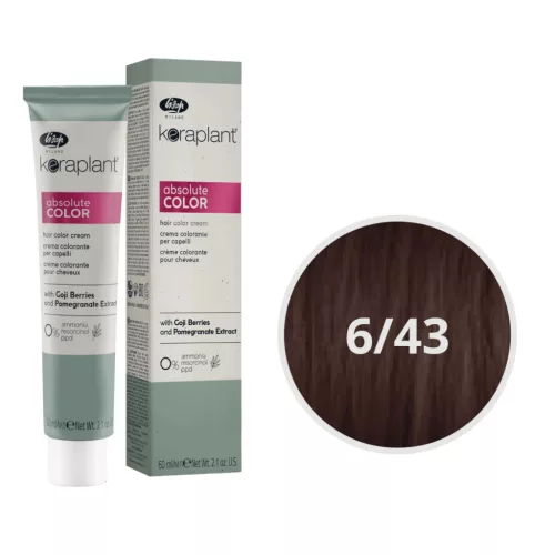 Lisap Keraplant Absolute Color hajfesték  6/43 - Világos Makadámdió