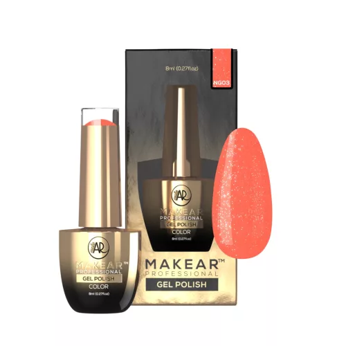 MAKEAR Glitter Neon Gel Polish 8ml No.NG03 Bora Bora Neoshine