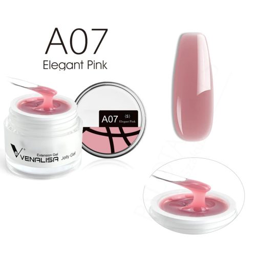 Venalisa Jelly Gel - új formula -  építőzselé - A07 Elegant Pink