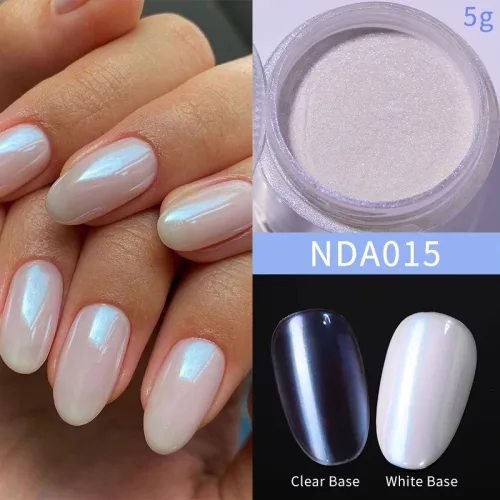 White Pearl Nail Art Powder - NDA015