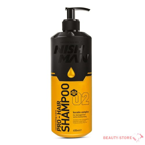 Nish Man Pro-Hair Shampoo Keratin Complex sampon több méretben
