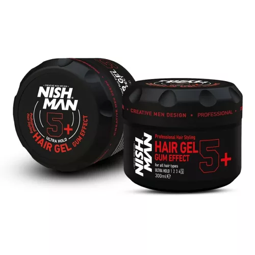  NishMan Hair Styling Gel Gum Effect 5+ Ultra Hold 300ml hajformázó zselé