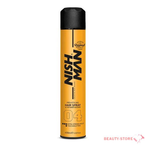 Nish Man Pro Styling Hair Spray (04) Extra Strong Hold hajlakk.