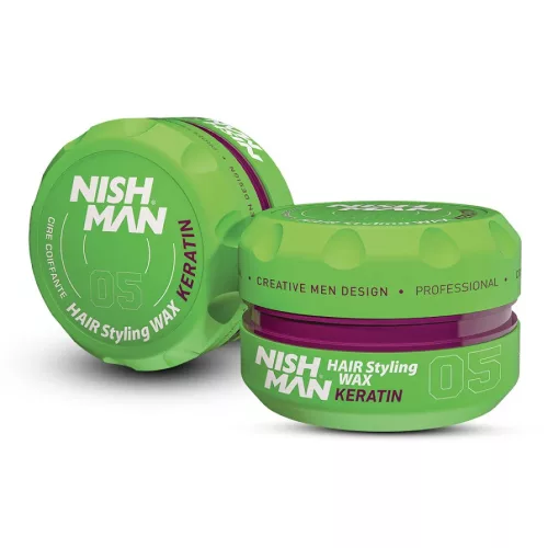 Nish Man Aqua Hair Styling Wax 05 Keratin 150ml – Professzionális hajformázó viasz keratinnal