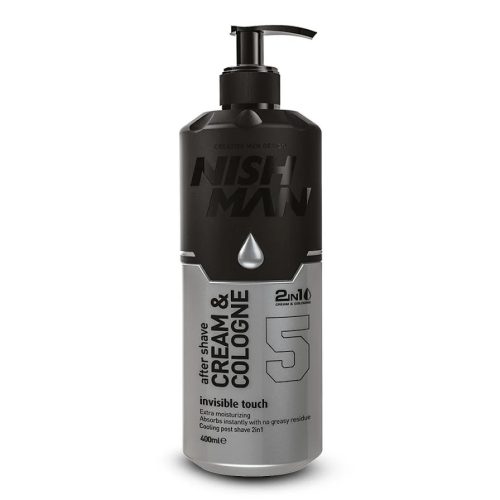 Nish Man After Shave Cream & Cologne 2in1 400ml – 5- Invisible Touch