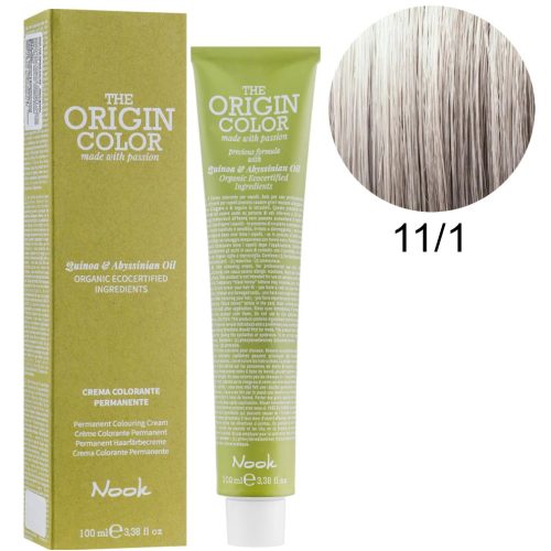 Nook The Origin Color hajfesték 100ml 11.1 szőke világos platina hamu