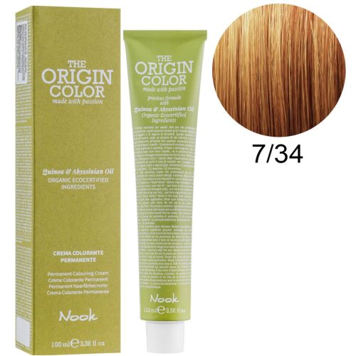 Nook The Origin Color hajfesték 100ml 7.34 szőke arany réz