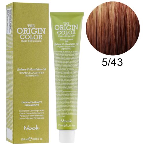 Nook The Origin Color hajfesték 100ml 5.43 világos gesztenye réz arany