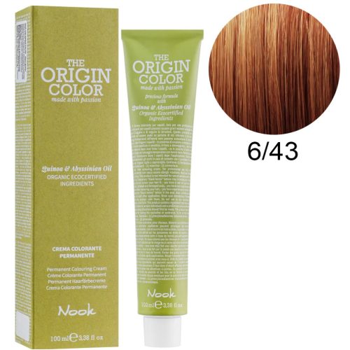 Nook The Origin Color hajfesték 100ml 6.43 sötét szőke réz arany