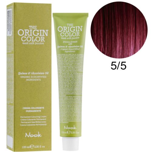 Nook The Origin Color hajfesték 100ml 5.5 világos gesztenye mahagóni