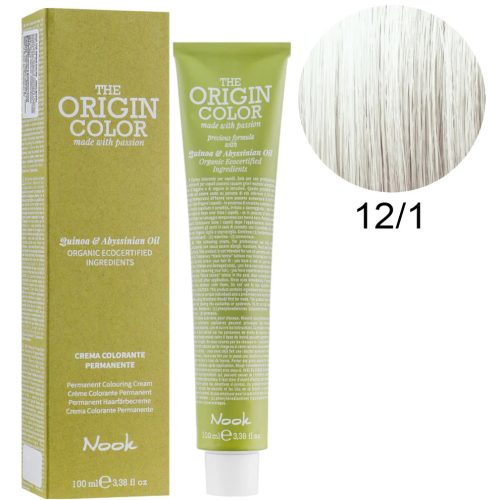 Nook The Origin Color hajfesték 100ml 12.1 szupervilágosító hamu