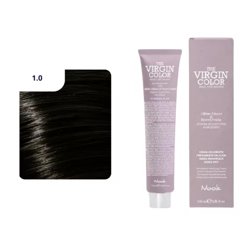 Nook Virgin Color ammóniamantes hajfesték 100ml 1.0 fekete