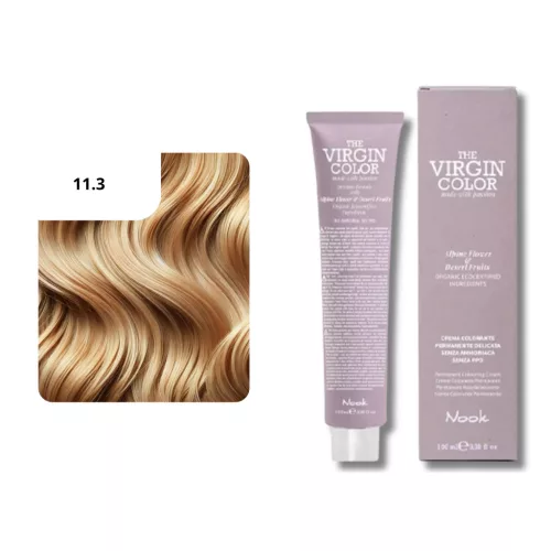 Nook Virgin Color ammóniamantes hajfesték 100ml 11.3 extra platina arany