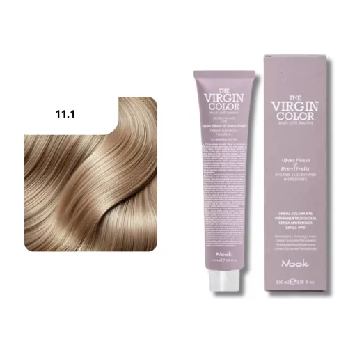 Nook Virgin Color ammóniamantes hajfesték 100ml 11.1 szuper platina hamu szőke