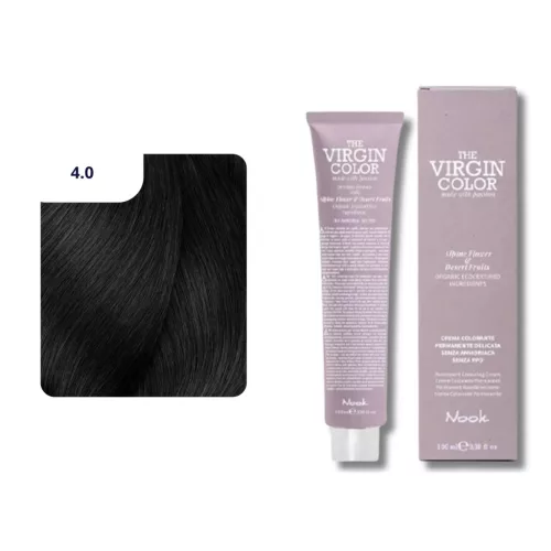 Nook Virgin Color ammóniamantes hajfesték 100ml 4.0 gesztenye 