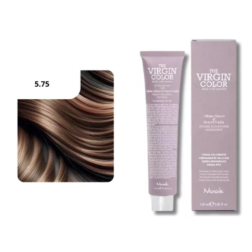 Nook Virgin Color ammóniamantes hajfesték 100ml 5.75 világos gesztenye csokoládé