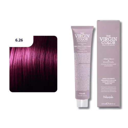 Nook Virgin Color ammóniamantes hajfesték 100ml 6.26 sötét szőke viola vörös