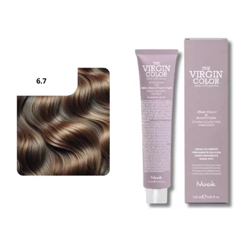 Nook Virgin Color ammóniamantes hajfesték 100ml 6.7 sötét szőke barna
