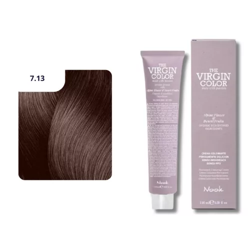 Nook Virgin Color ammóniamantes hajfesték 100ml 7.13 arany hamu szőke