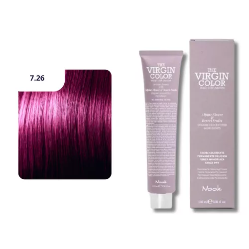 Nook Virgin Color ammóniamantes hajfesték 100ml 7.26 szőke viola vörös