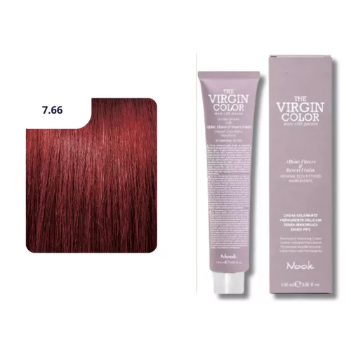 Nook Virgin Color ammóniamantes hajfesték 100ml 7.66 szőke intenzív vörös