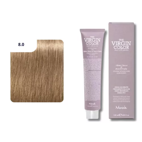 Nook Virgin Color ammóniamantes hajfesték 100ml 8.0 világos szőke 