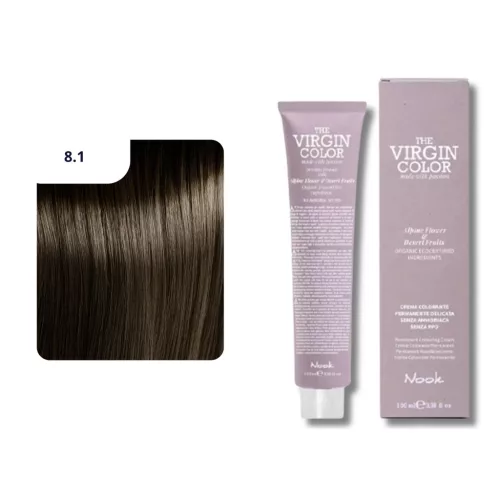 Nook Virgin Color ammóniamantes hajfesték 100ml 8.1 világos hamu szőke