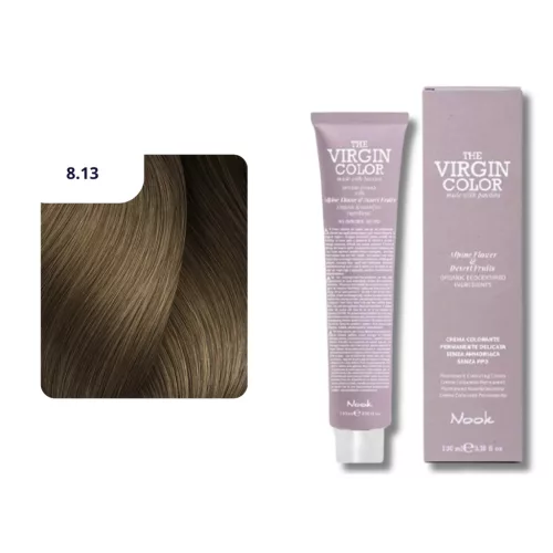 Nook Virgin Color ammóniamantes hajfesték 100ml 8.13 világos szőke beige