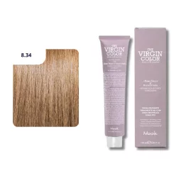   Nook Virgin Color ammóniamantes hajfesték 100ml 8.34 világos szőke arany réz