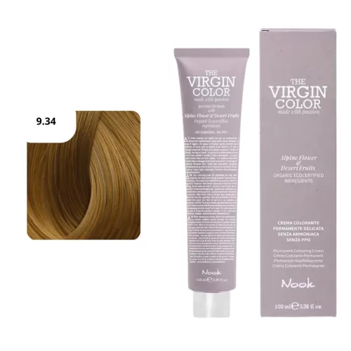 Nook Virgin Color ammóniamantes hajfesték 100ml 9.34 nagyon világos szőke arany réz