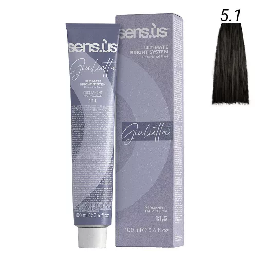 Sensus Giulietta Hajfesték 100ml 5.1 hamvas közép barna 