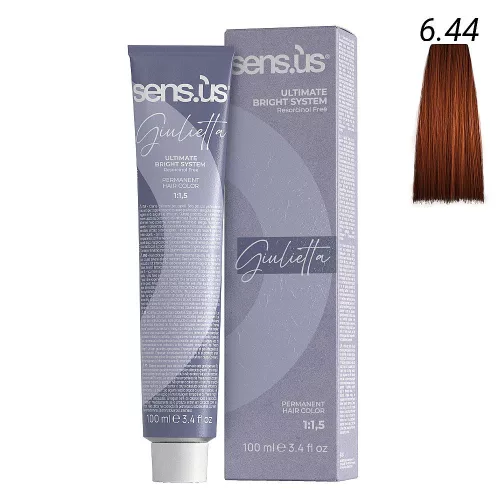 Sensus Giulietta Hajfesték 100ml 6.44 sötét szőke intenzív réz 