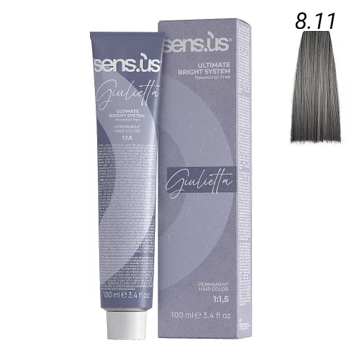 Sensus Giulietta Hajfesték 100ml 8.11 intenzív hamvas világos szőke 