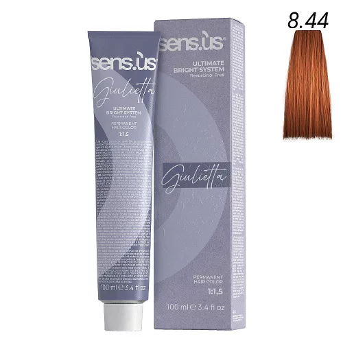 Sensus Giulietta Hajfesték 100ml 8.44 intenzív réz világos szőke 