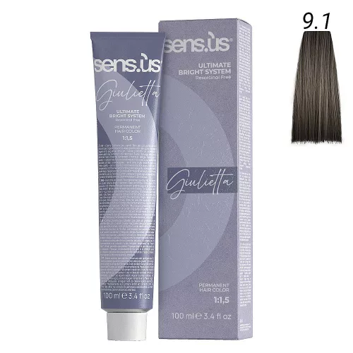 Sensus Giulietta Hajfesték 100ml 9.1 hamvas nagyon világos szőke 