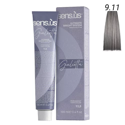 Sensus Giulietta Hajfesték 100ml 9.11 intenzív hamvas nagyon világos szőke 